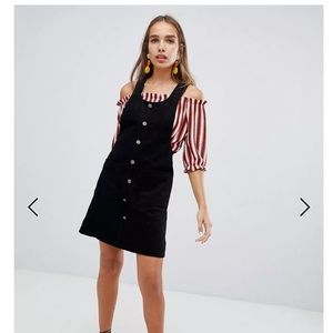ASOS - New Look Cord Button Through Pocket Pinny, Velvet Jumper (6)